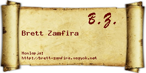 Brett Zamfira névjegykártya